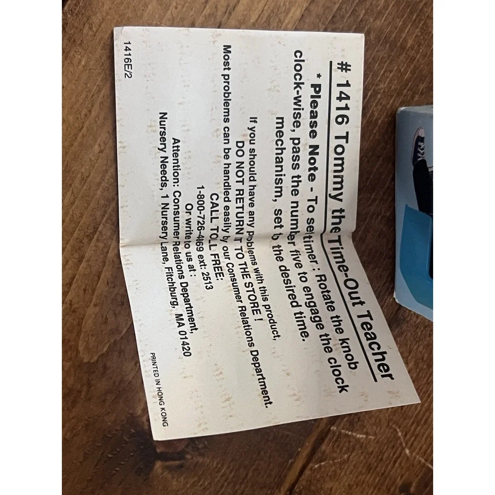 Vintage 1996 Nursery Needs Tommy The Time Out Teacher Clock Timer Box